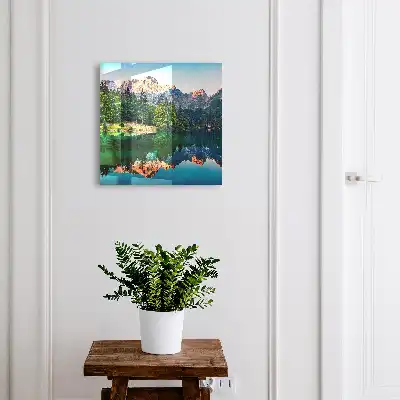 Wall Mounted Mountain Lake Landscape Key Box