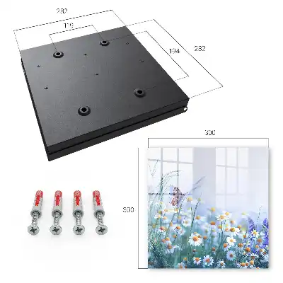 Wall mounted key box Summer meadow with a meadow in the background