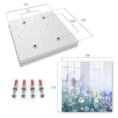 Wall mounted key box Summer meadow with a meadow in the background
