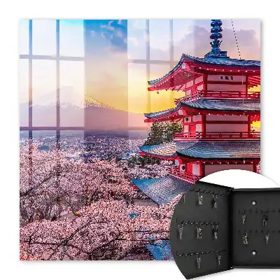 Japanese Cherry Blossom Decorative Wall Key Box