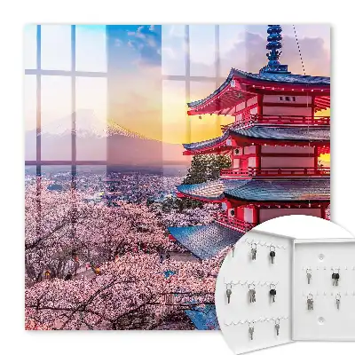 Japanese Cherry Blossom Decorative Wall Key Box
