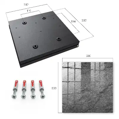 Wall mounted key cabinet in gray stone