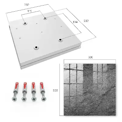 Wall mounted key cabinet Gray stone