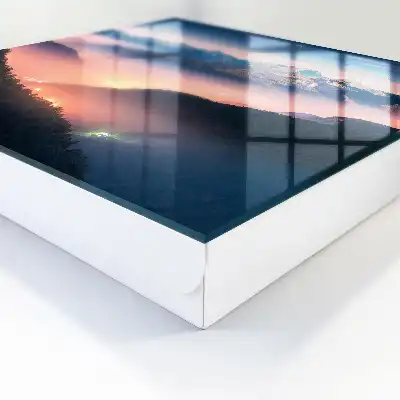 Key cabinet Mountain panorama with city lights