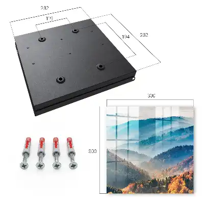 Mountain landscape key box with stunning colors