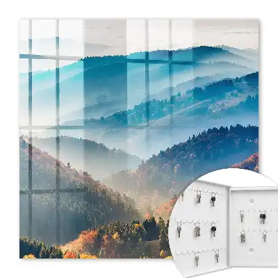 Mountain landscape key box with stunning colors