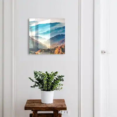 Mountain landscape key box with stunning colors