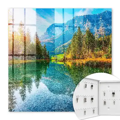 Decorative Mountain Landscape Key Box