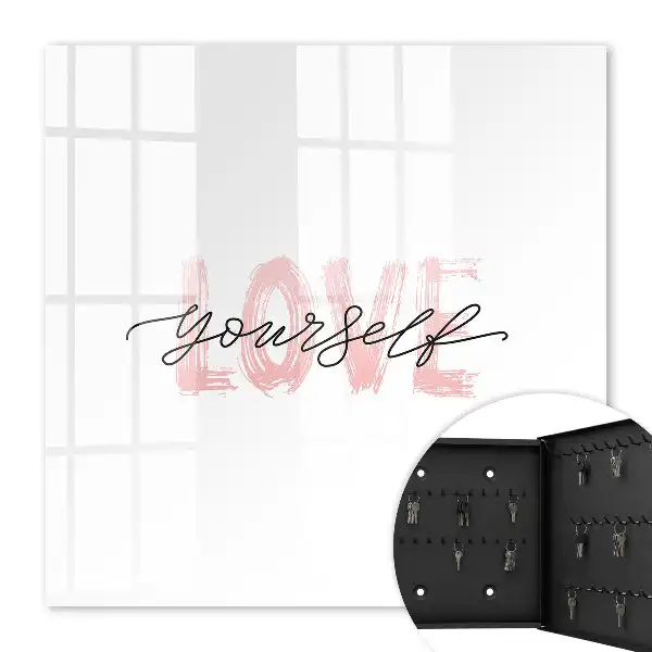 Wall mounted key cabinet Love yourself love