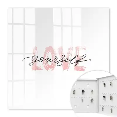 Wall mounted key cabinet Love yourself love