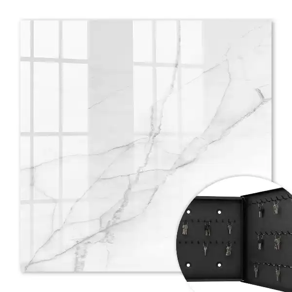 Marble Elegance Wall Mounted Key Box with Delicate Lines