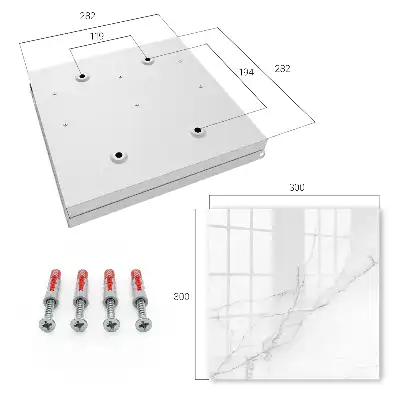Wall mounted key box Marble elegance with delicate lines