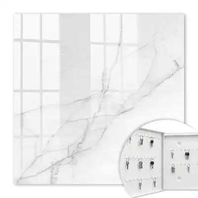 Marble Elegance Wall Mounted Key Box with Delicate Lines