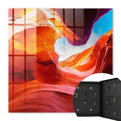 Decorative key box with colorful rocks deep perspective design