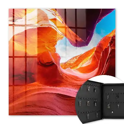 Decorative key box with colorful rocks deep perspective design