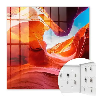 Decorative key box with colorful rocks deep perspective design