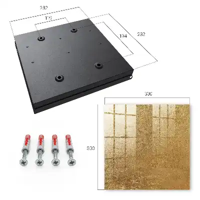 Decorative key box with warm textured light streaks