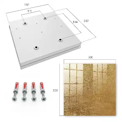 Decorative key box with warm textured light streaks