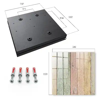 Wall Mounted Key Cabinet with Pastel Grain Wood Finish