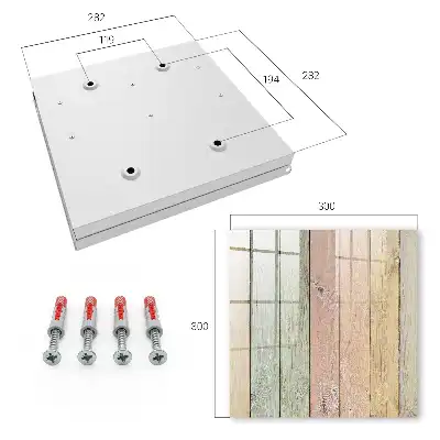 Wall Mounted Key Cabinet with Pastel Grain Wood Finish