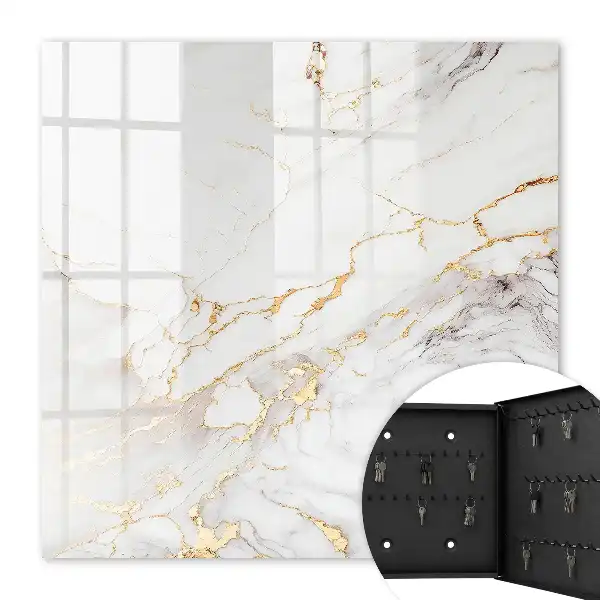 Decorative key box The elegance of yellow stone with patterns