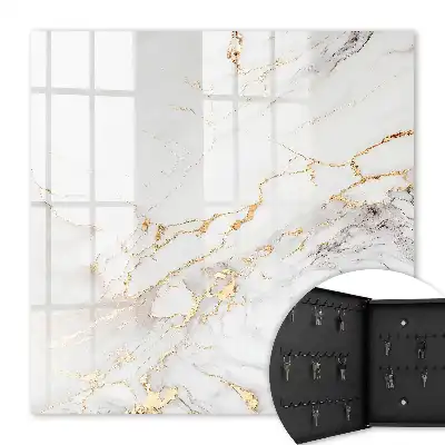 Decorative key box The elegance of yellow stone with patterns