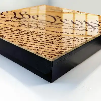 Wall mounted key box An old document in elegant handwriting