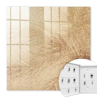 Key box for home Foam traces of beige texture