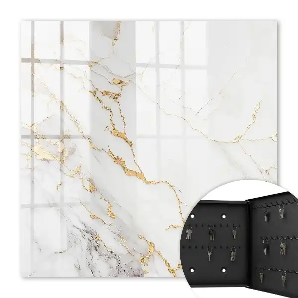 Decorative key box Beautiful marble pattern in shades of gray and white