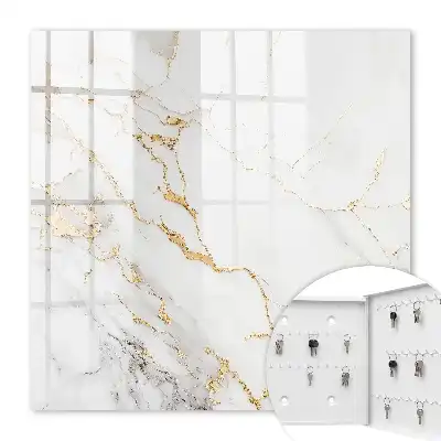 Decorative key box Beautiful marble pattern in shades of gray and white
