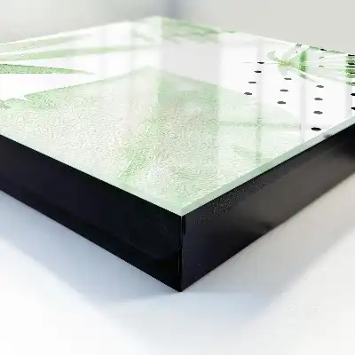 Wall mounted key box Green leaves in white background