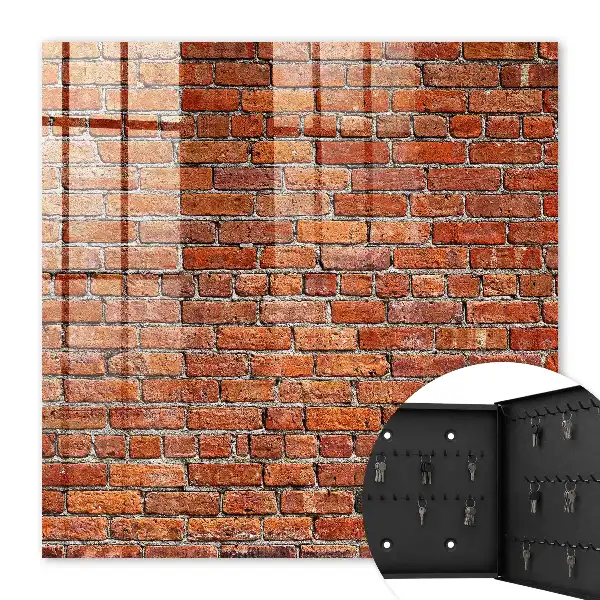 Key box for home Brick wall with warm shades