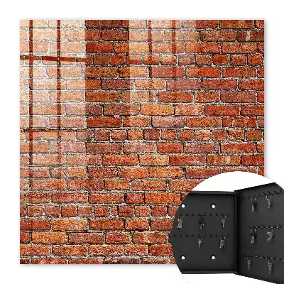 Key box for home Brick wall with warm shades