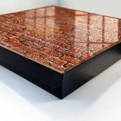 Key box for home Brick wall with warm shades