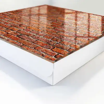 Key box for home Brick wall with warm shades