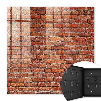 Key box for home Brick wall with warm shades