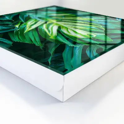 Wall mounted key cabinet Green leaves in shades