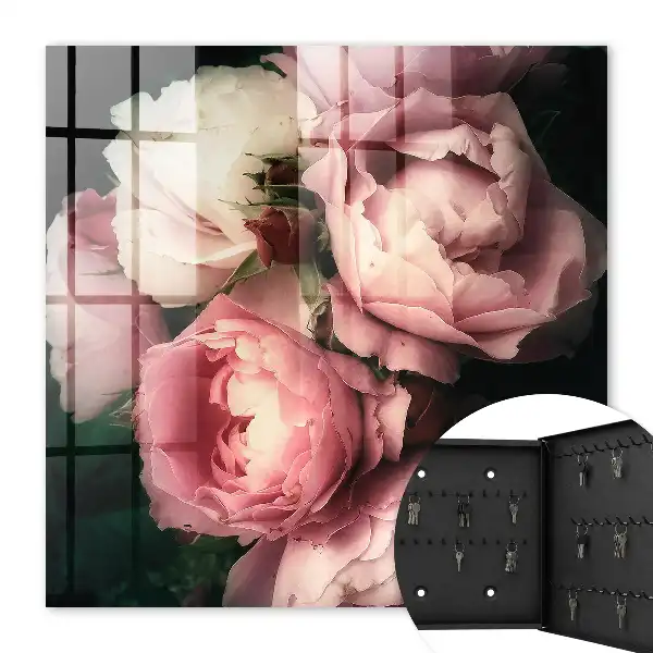 Key cabinet Floral charm in the dark background
