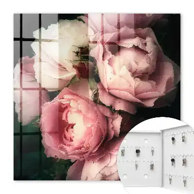 Key cabinet Floral charm in the dark background