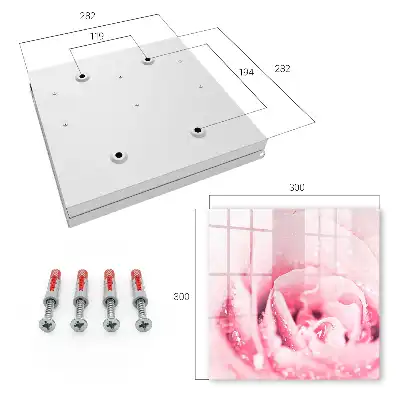 Wall mounted key box Rose delicacy with dew drops