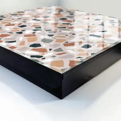 Decorative key box Cream gray stone mosaic