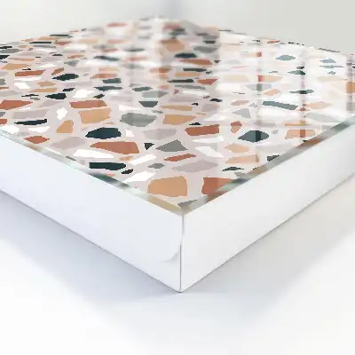 Decorative key box Cream gray stone mosaic