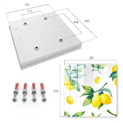 Decorative key box Watercolor lemon leaves