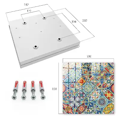 Wall mounted key box A colorful mosaic of intense