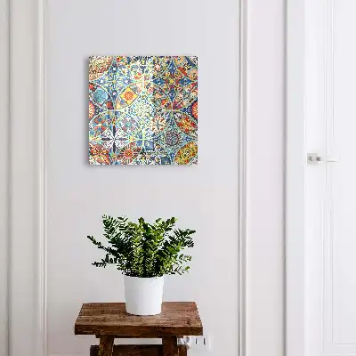 Wall mounted key box A colorful mosaic of intense