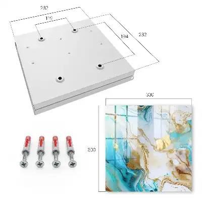 Wall mounted key box Turquoise patterns in a dynamic composition
