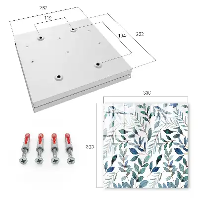 Key box for home Plant watercolors on a white background