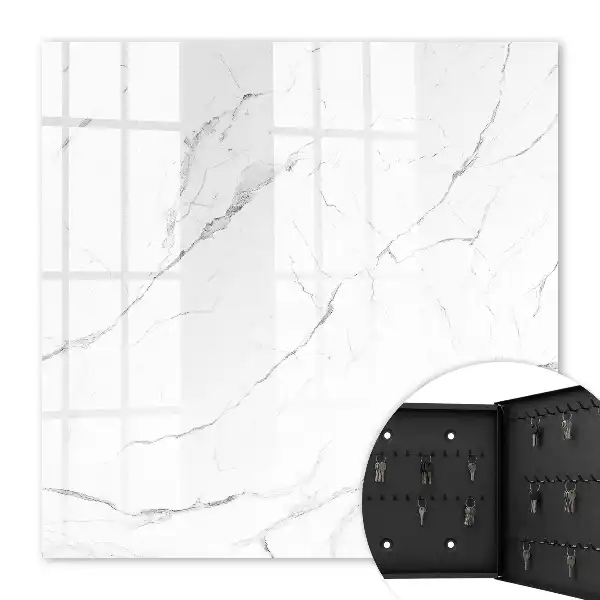 Wall mounted key cabinet Marble texture with stone veining