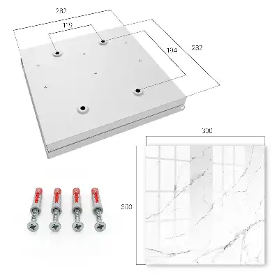 Wall mounted key cabinet Marble texture with stone veining