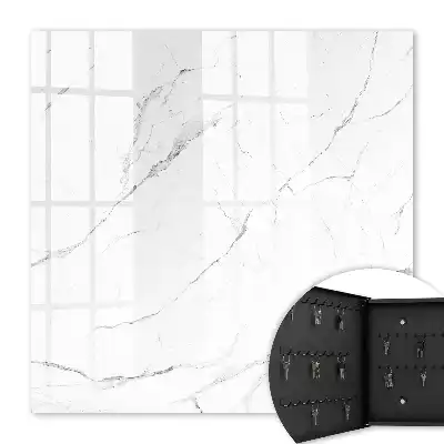Wall mounted key cabinet Marble texture with stone veining